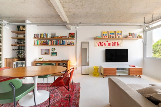 Apartamento Francisco Leitão / André Ávila Arquitetura - Fotografia de Interiores, Renovação, Cozinha, Mesa, Cadeira