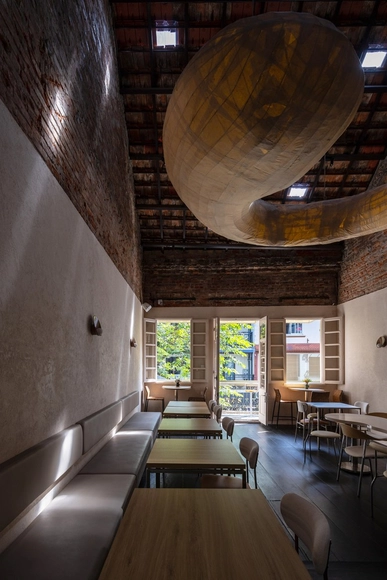 Cultra Taproom Cafe Bar / Idee architects - Interior Photography, Renovation, Arch, Table, Chair, Lighting