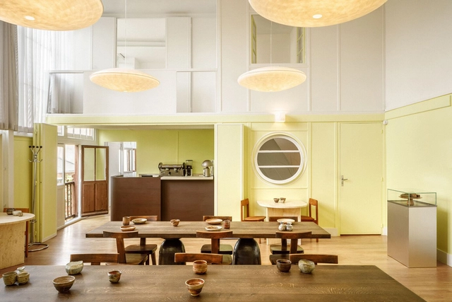 Le Rhodia Restaurant / SAME architectes - Interior Photography, Restaurant, Lighting, Chair