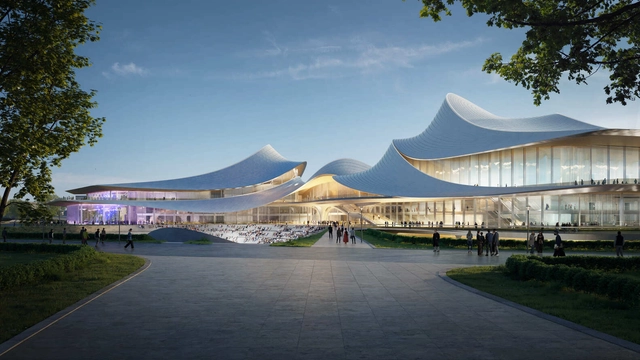 Zaha Hadid Architects designs the China River Art and Culture Center - Image 1 of 12