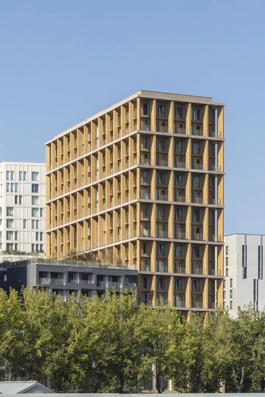 Edifício Wood Up Tower / LAN Architecture - Fotografia de Exterior, Residencial, Fachada
