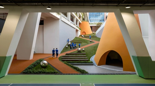 Escuela Secundaria de Lenguas Extranjeras Qingquan / Yijing Architectural Design - Arquitectura Educacional