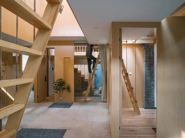 瓦顶合院 / 集美建筑 - 室内图, 酒店, 楼梯, 扶手