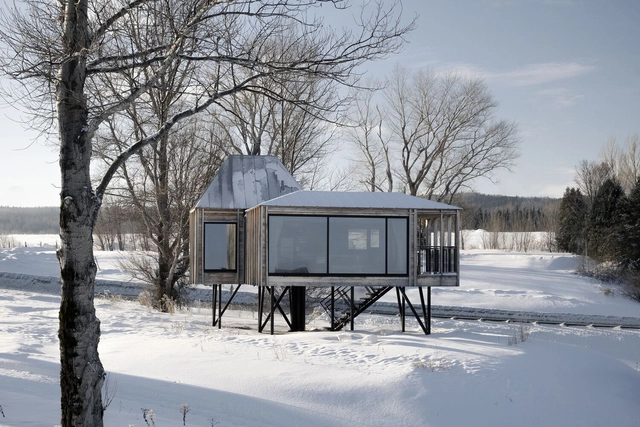 Residências Modulares La Cache / DELORDINAIRE - Casas