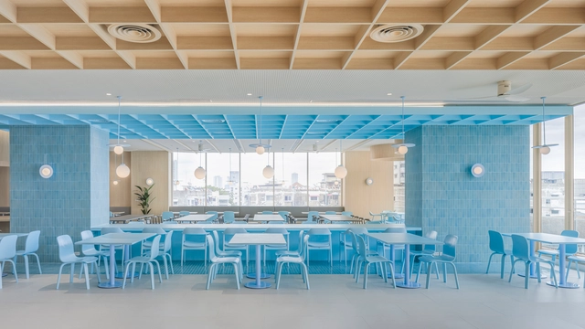 Refectory, Lounge, Library at King's College International School Bangkok / Onion - Interior Photography, Schools 