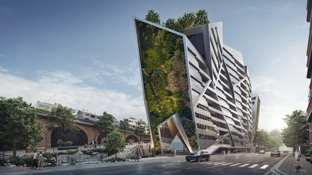 Studio Libeskind Wins Competition to Transform Issy-les-Moulineaux Station Area in Paris with a Mixed-Use Building - Featured Image