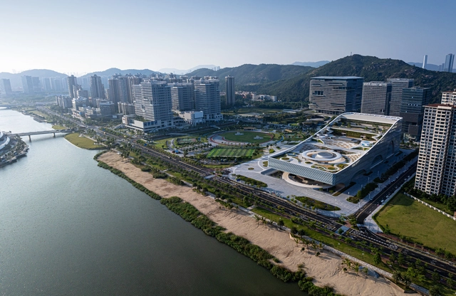 Hengqin Culture & Art Complex / Atelier Apeiron - Exterior Photography, Cultural Architecture, Cityscape