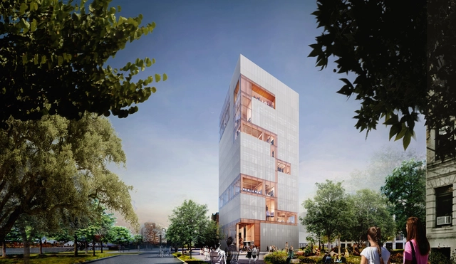 Diller Scofidio + Renfro 为美国波士顿大学设计木构垂直教学楼，减碳 87% - 主图