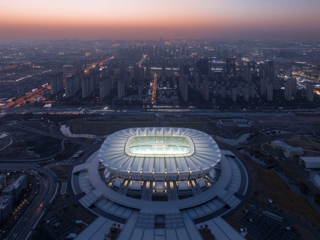 Kunshan Centro Deportivo Olímpico / gmp Architects - Estadio De Fútbol