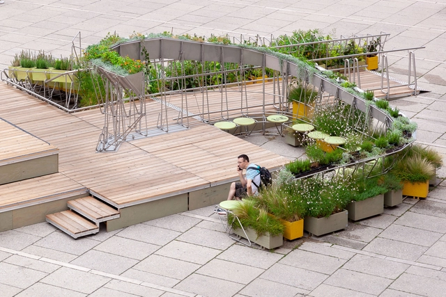Urban Green Island / OpenFields - Exterior Photography, Installations & Structures, Stairs