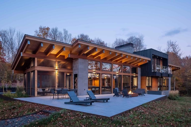 Red Cedar Lake House / Lundin Architects - Exterior Photography, Houses, Door, Beam