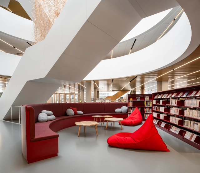 Biblioteca Gabrielle-Roy / Saucier + Perrotte architects + GLCRM architectes - Fotografía interior, Bibliotecas