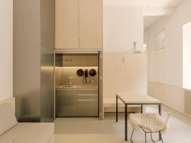 Isola Apartment / Archiplanstudio - Interior Photography, Apartment Interiors, Kitchen, Lighting, Chair