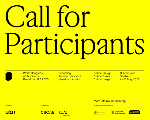 Convocatoria abierta para participar en el Congreso Mundial de Arquitectos UIA 2026 Barcelona (UIA2026BCN) - Imagen Principal