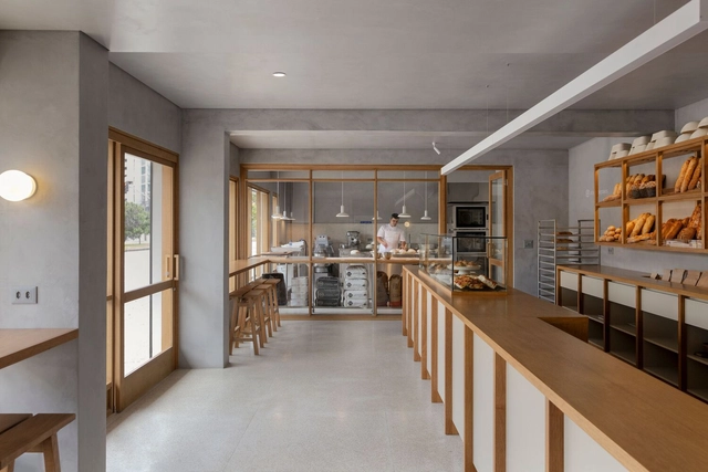 Sphair Ateliê de Pães / Kenji Okabaiasse + Helio Dorta - Fotografia de Interiores, Restaurantes E Bares, Cozinha, Bancada
