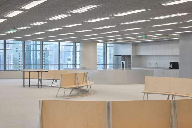陆家嘴某资产管理公司室内设计 / HCCH合尘建筑 - 室内图, 办公室内设计, 厨房, 椅子