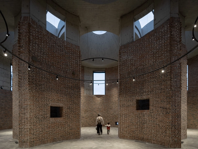Espacio Straw Stack en Houhu parque de artes / WCY Regional Studio - Fotografía interior, Centro Cultural