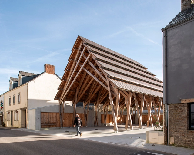 Mercado Missillac / LAUS architectes - Fotografía exterior, Mercado, Fijación Vigas