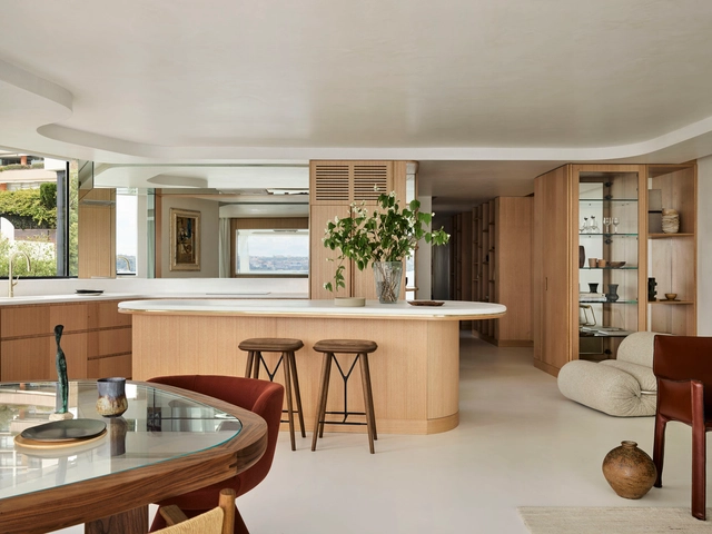 Darling Point Apartment / Studio ZAWA - Interior Photography, Apartment Interiors, Kitchen, Countertop, Chair