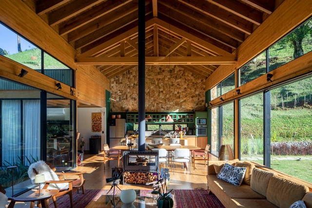 Sítio Vale Verde / Bruschini Arquitetura - Fotografía interior, Casas, Jardín, Fijación Vigas