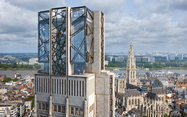 Studio Libeskind Unveils New Images of the Art Deco Tower Transformation in Antwerp, Belgium - Featured Image