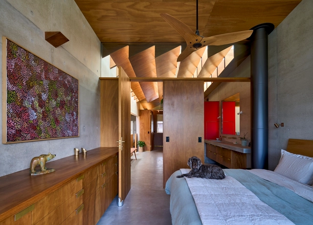 Casa Lagoon / Peter Stutchbury Architecture - Fotografía interior, Casas, Dormitorio, Fijación Vigas, Encimera, Sillas