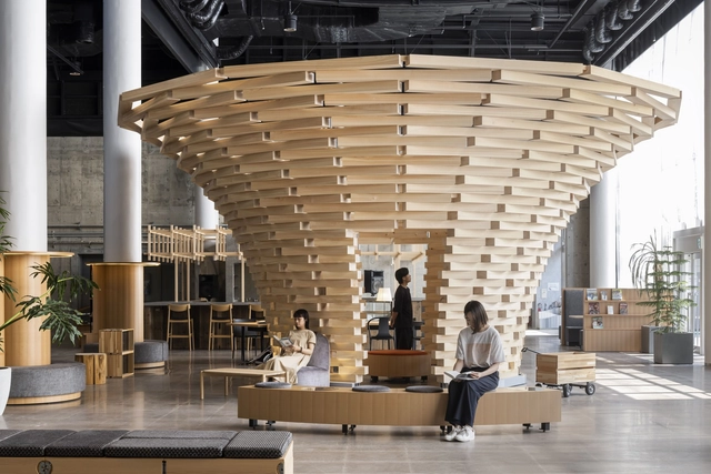 Mirikaroden Nakagawa Cultural Complex / Furumori Koichi architectural design studio - Interior Photography, Cultural Center, Lighting, Chair