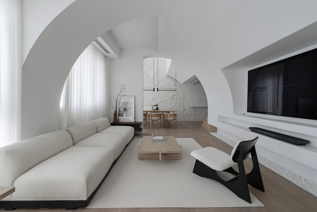 Ts Lunar Cavern Duplex Residence  / TAA DESIGN + KHOA VU  - Interior Photography, Residential Interiors, Lighting