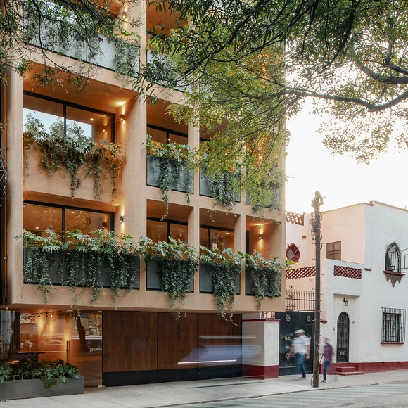 Edificio Nuevo León 207 / CRB Arquitectos - Fotografía exterior, Apartamentos, Balcón