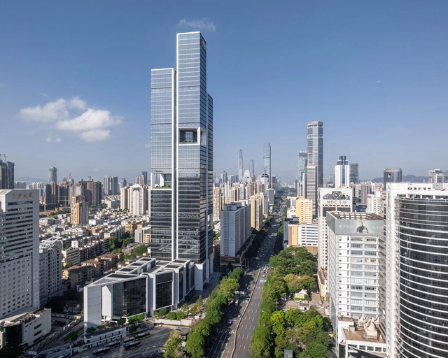 深圳中信国际大厦 / gmp Architects - 建筑图, 办公设施, 城市