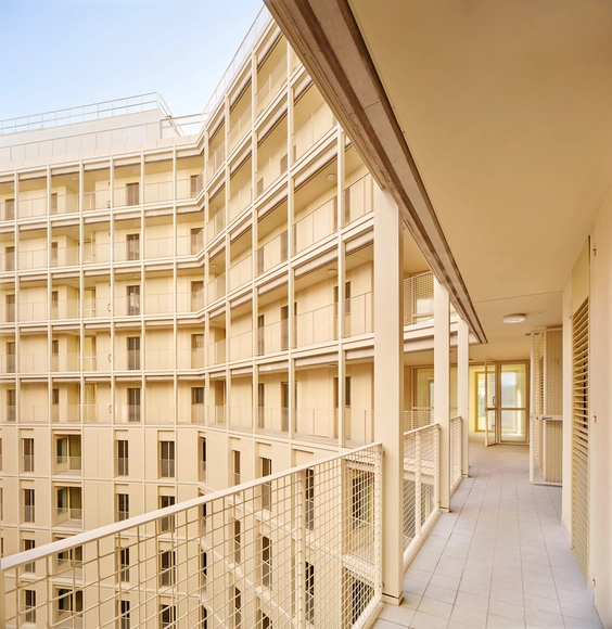 67-Unit Social Housing Building in Illa Glòries / Vivas Arquitectos + Pau Vidal - Social Housing