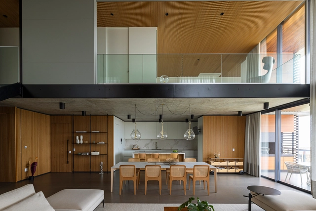 Apartamento Duplex 402 / Jobim Carlevaro Arquitetos - Fotografia de Interiores, Interiores De Apartamentos, Cozinha, Mesa, Cadeira, Iluminação