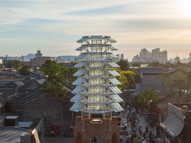 大同古城东南邑丝路塔 / 象界设计机构 - 建筑图, 景观装置