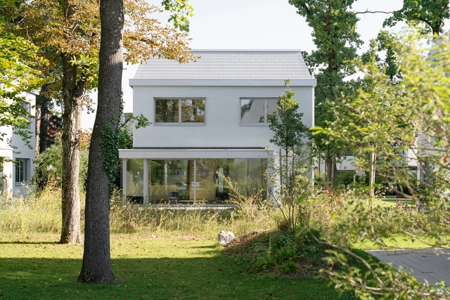 Modular Timber Residential Quarter Am Rathausplatz / kontektum architektur + Boschmann + Feth Architekten - Exterior Photography, Sustainability, Garden