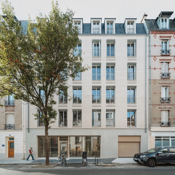 24 Social Housing Units / Prinvault Architectes - Exterior Photography, Apartments, Facade