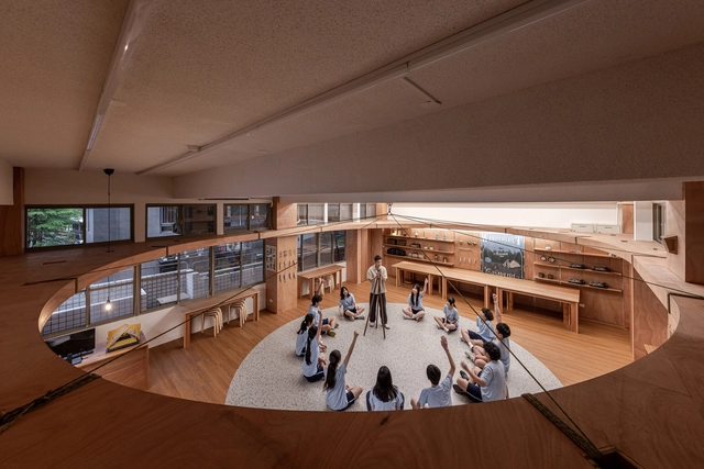 Aula de la Escuela Secundaria de Qingshan Forest / 317designstudio - Fotografía interior, Interiores Educativos